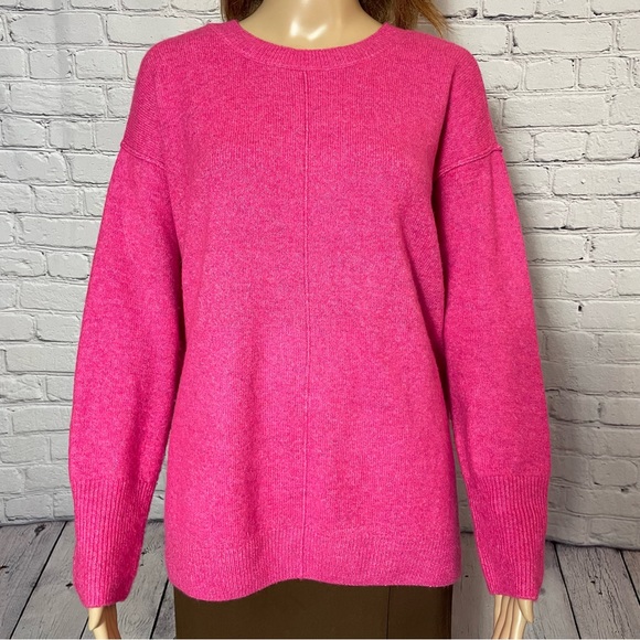 NWT New Vince Camuto Pink Center Seam Crewneck Sweater Size 1X - Picture 9 of 12